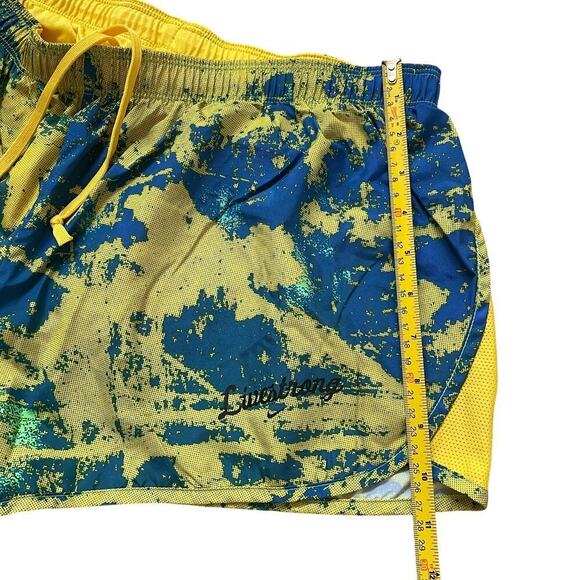 Nike Dri-FIT LIVESTRONG Running Shorts XL | Blue/Yellow Graphic Print, NWOT - Picture 5 of 8